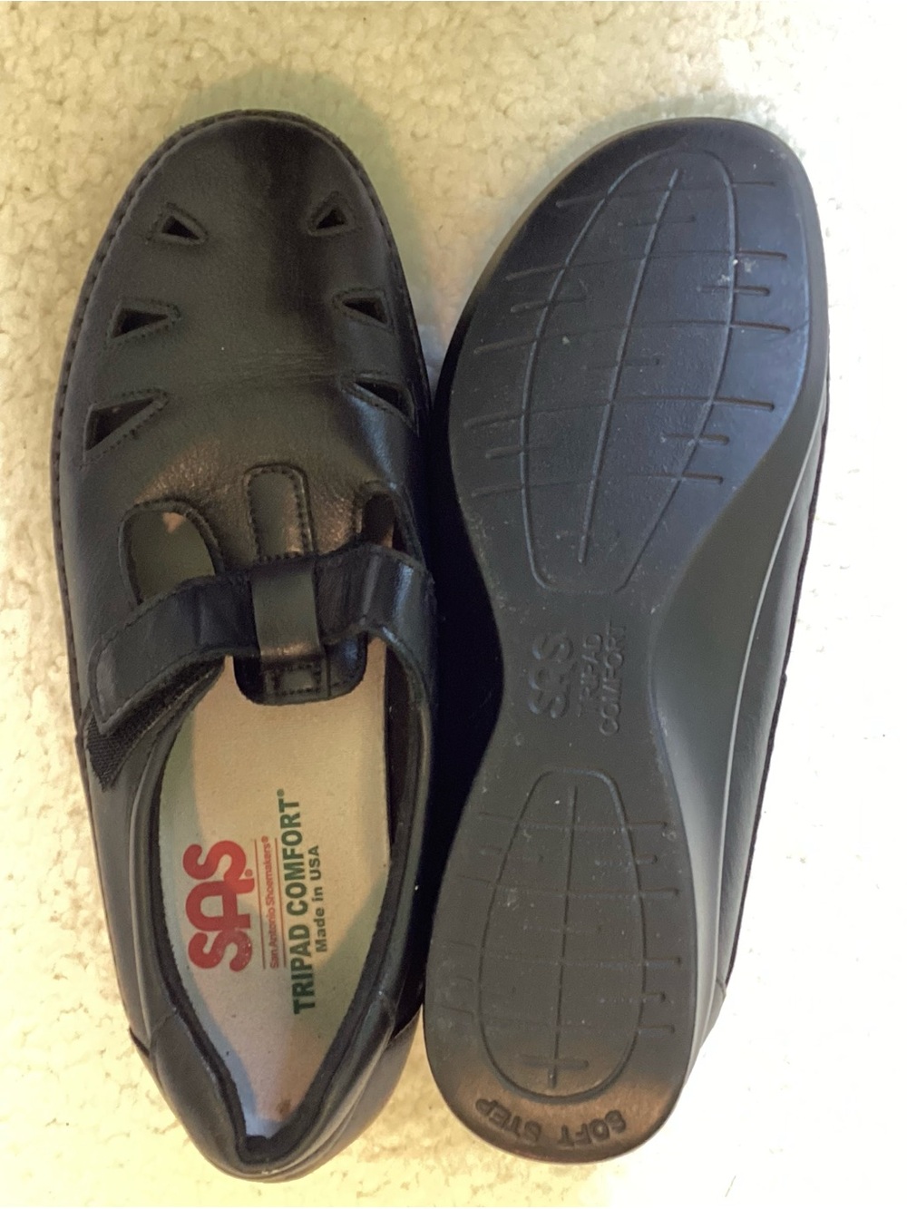 SAS Tripad Comfort Black Leather T-Strap Mary Jane Walking Shoes 8.5 M - Picture 5 of 5